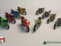 Low Poly Motorcycle Pack 01