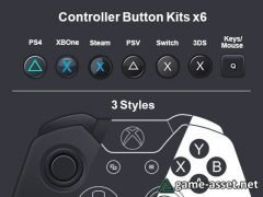 Controller Overlays & Button Kits (3 styles) x7 controllers +keyboard/mouse