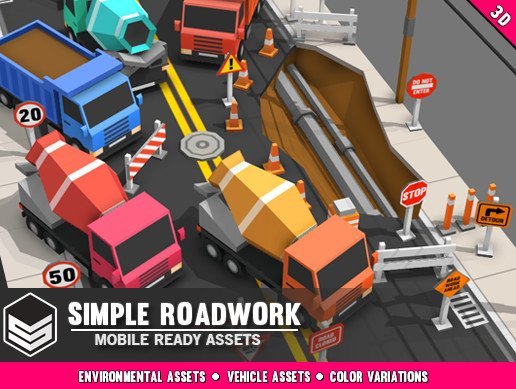 Simple Roadwork - Cartoon City
