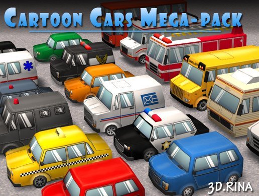 Cartoon Cars Mega-Pack