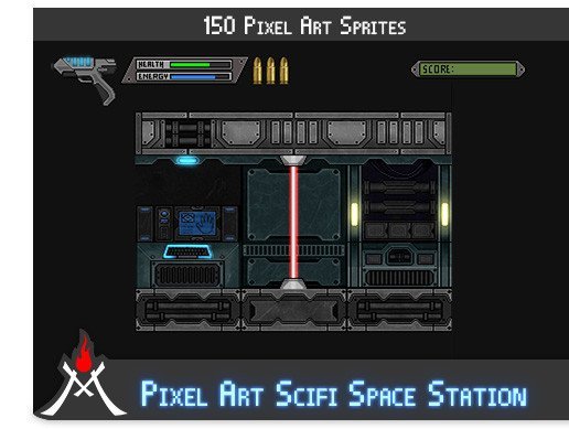 Pixel Art Scifi Space Station v1.0