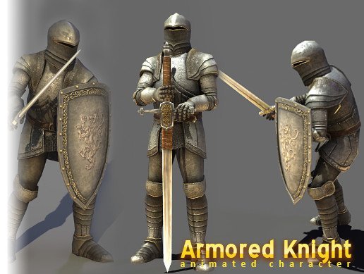 Medieval Knight (PBR) Animated