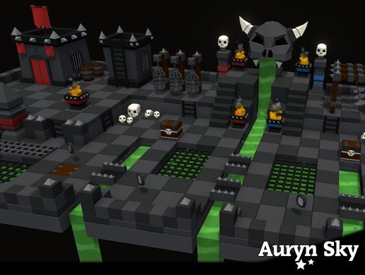 Mobile Low Poly Battle Arena / Tower Defense Dungeon Pack м1ю0