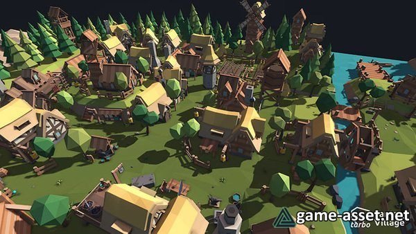 TARBO - Lowpoly Fantasy Village Pack Low-poly 3D model