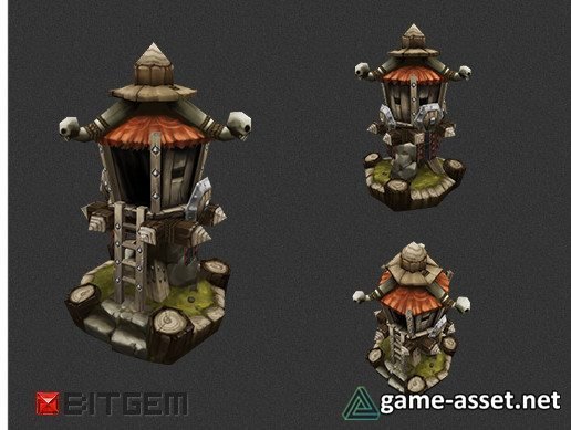 Low Poly RTS Orc Tower