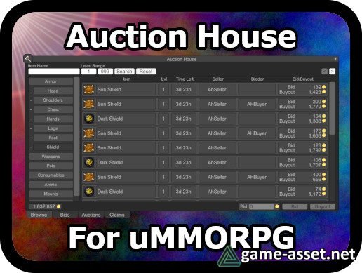 Auction House for uMMORPG