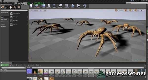 Low-Poly Spider Rigged And Game-Ready