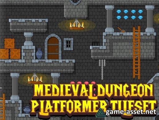 Medieval Dungeon - Platformer Tileset