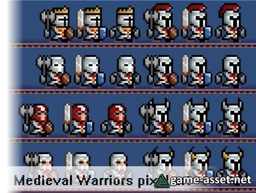 Medival Warriors Pixel Art Pack