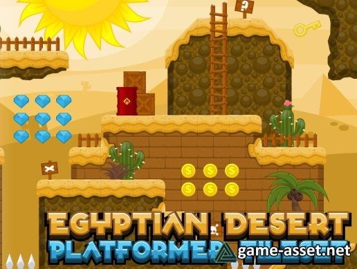 Egyptian Desert - Platformer Tileset