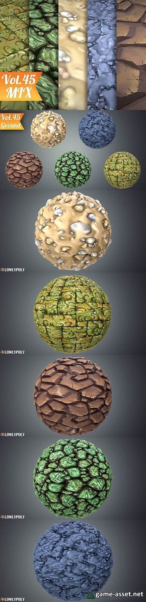 Stylized Ground Vol 45 - Hand Painted Texture Pack Texture