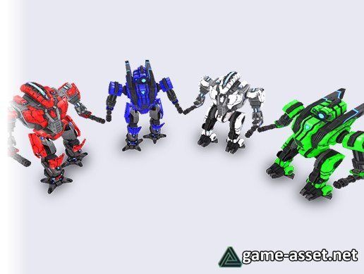Low Poly Animated Robots