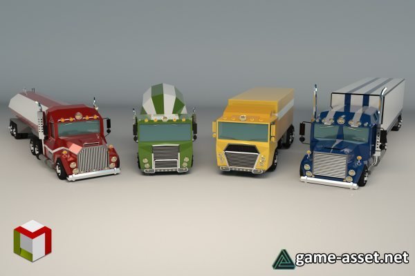 Low Poly Truck Pack 01