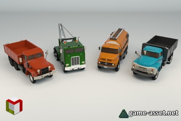 Low Poly Truck Pack 02