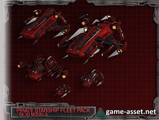 Pirate Starship Fleet Package