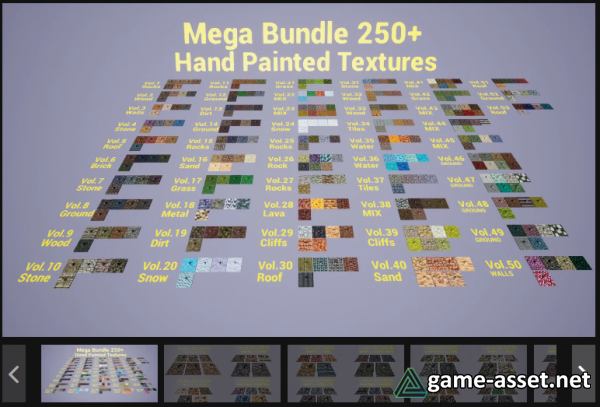 Hand Painted Textures Mega Bundle 250+