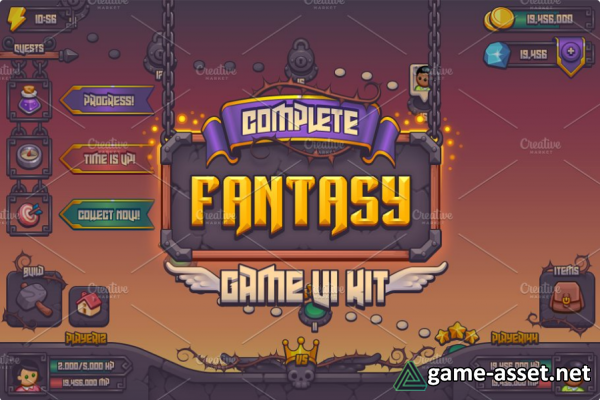 Complete Fantasy Game UI kit