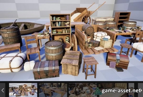 Realistic Medieval Forniture and Props Pack