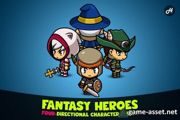 Fantasy Heroes: 4-Directional Character Editor + Epic Extension