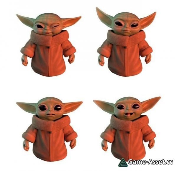 3D Model – Baby Yoda Rig (Maya)