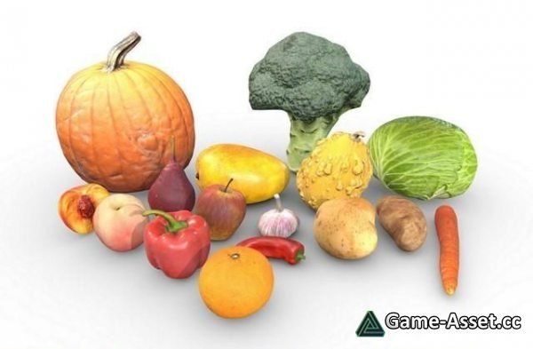 3D Model – Game Ready Fruit and Vegetable Asset Pack
