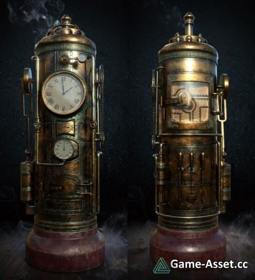 3d model - Steampunk Clock