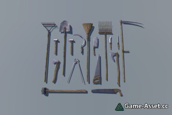 Gardening Tools Pack - 26 PBR objects