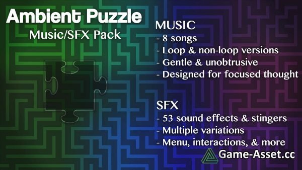 Ambient Puzzle Music/SFX Pack