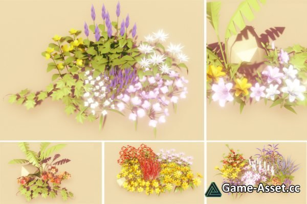 Low Poly Trees Pack - Flowers