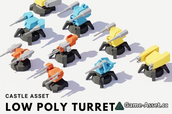 3D Low Poly Turrets