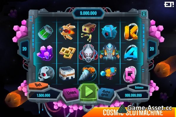 Cosmic Slot machine game template