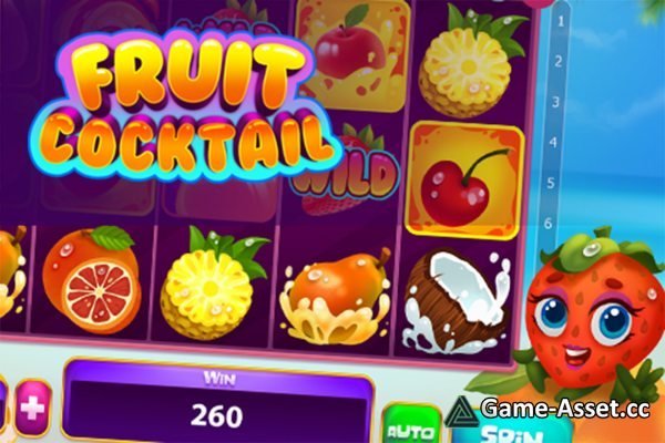 Fruit cocktail slot game assets