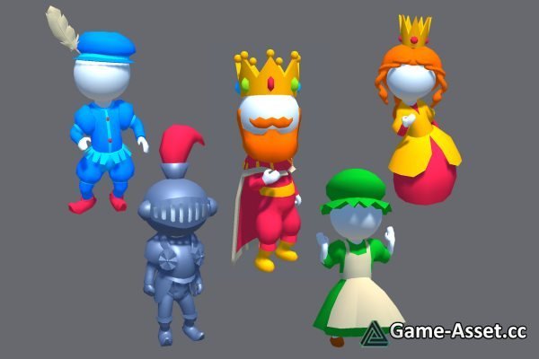 Hyper-Casual Characters Stickman sphere head skins vol.8 Kingdom