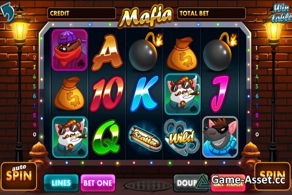 Mafia slot game assets