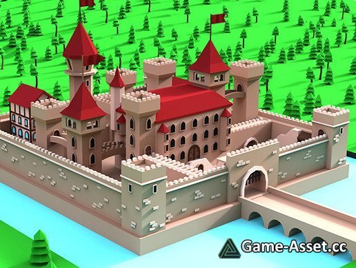 Medieval Low Poly Cartoony Environment