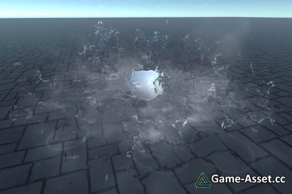 Realistic water splash