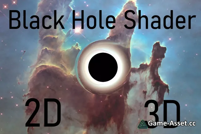 Black hole shader (2D/3D)