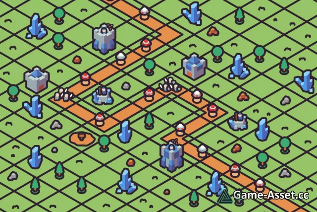 Isometric Tower defense pack