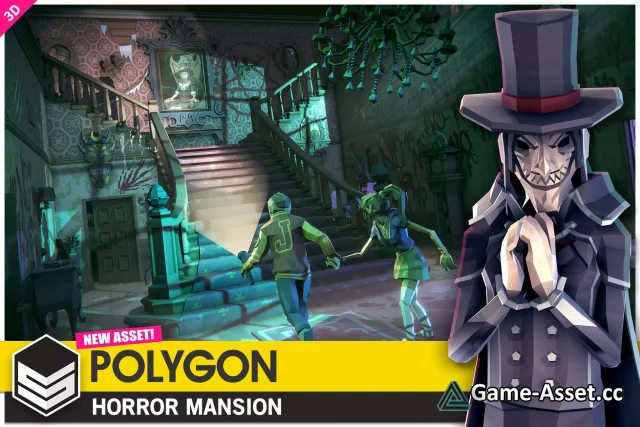 POLYGON Horror Mansion - Low Poly 3D Art by Synty