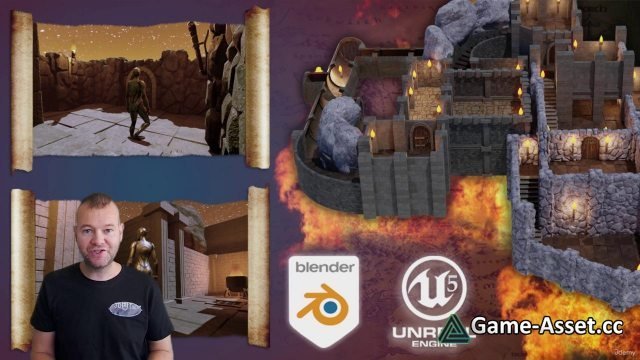 Blender 3 to Unreal Engine 5 Dungeon Modular Kitbash