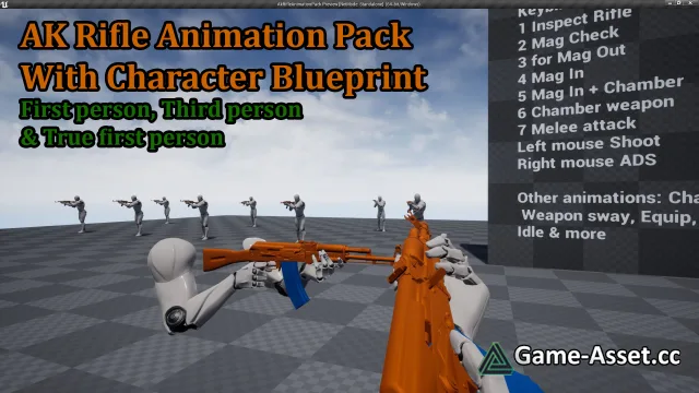 AK Rifle Character Animation Pack First & Third Person