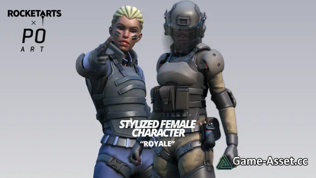 Stylized Military Female