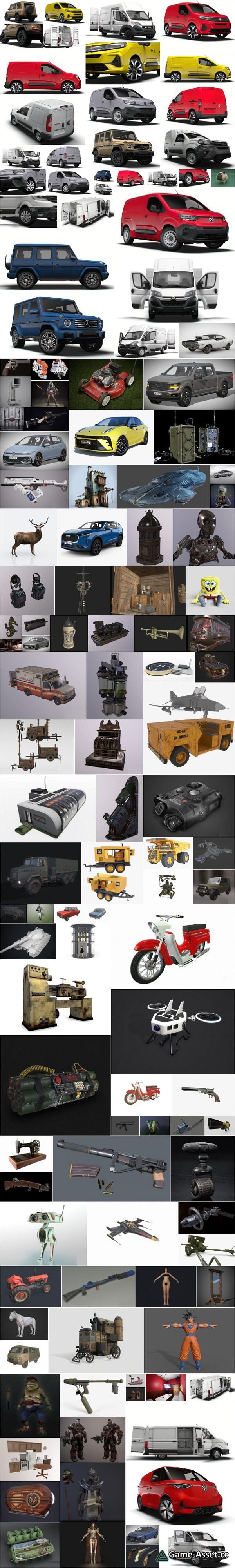 PBR Game 3D-Models Bundle 1 May 2024